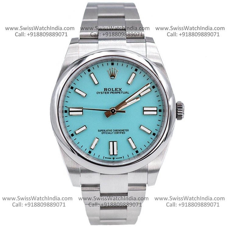 rolex oyster perpetual tiffany dial swiss replica watch